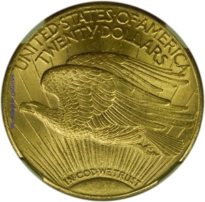 1911-D/D $20 St. Gaudens Double Eagle Reverse