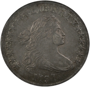 1797 $1 Silver Dollar Obverse