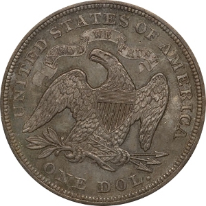 1866 $1 Seated Liberty Dollar Reverse
