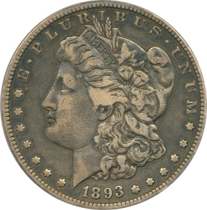 1893-S $1 Morgan Dollar Obverse