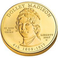 Dolley Madison First Spouse Gold Coin