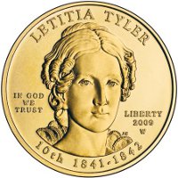 Letitia Tyler First Spouse Gold Coin