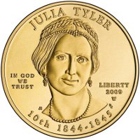 Julia Tyler First Spouse Gold Coin