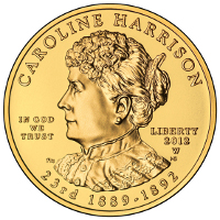 Caroline Harrison First Spouse Gold Coin