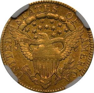 1802 $2.50 Gold Quarter Eagle Reverse