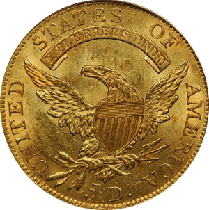 1807 $5 Gold Half Eagle Reverse
