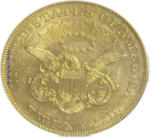 1859-S DDO $20 Double Eagle SS Republic Reverse