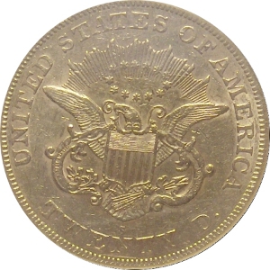 1866-S No Motto $20 Double Eagle Reverse