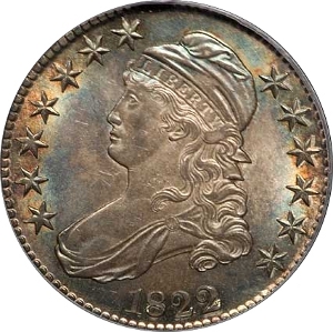 1822 50¢ Capped Bust Half Dollar Obverse