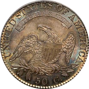 1822 50¢ Capped Bust Half Dollar Reverse